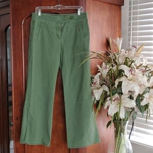 Ann Taylor loft sz 10 green straight legged pants